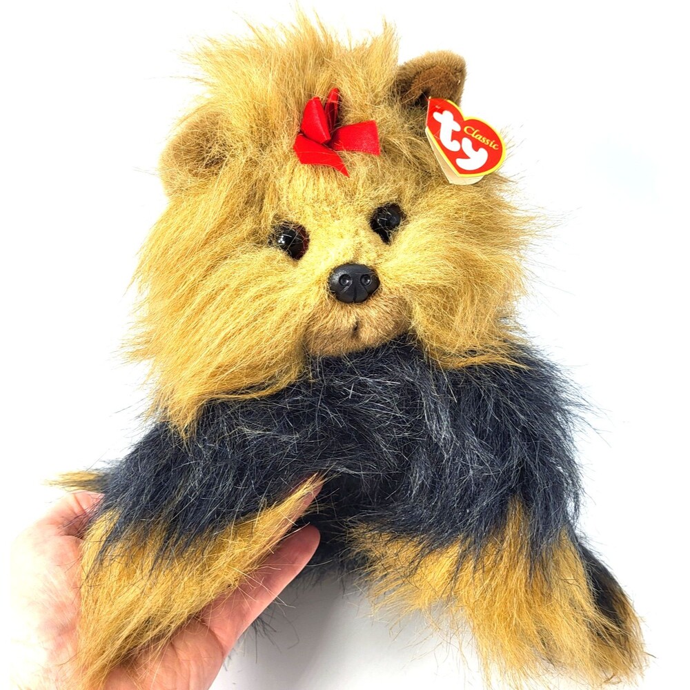 TB5 Ty Classics Yappy Yorkie Puppy Dog Terrier Plush 11" Stuffed Toy